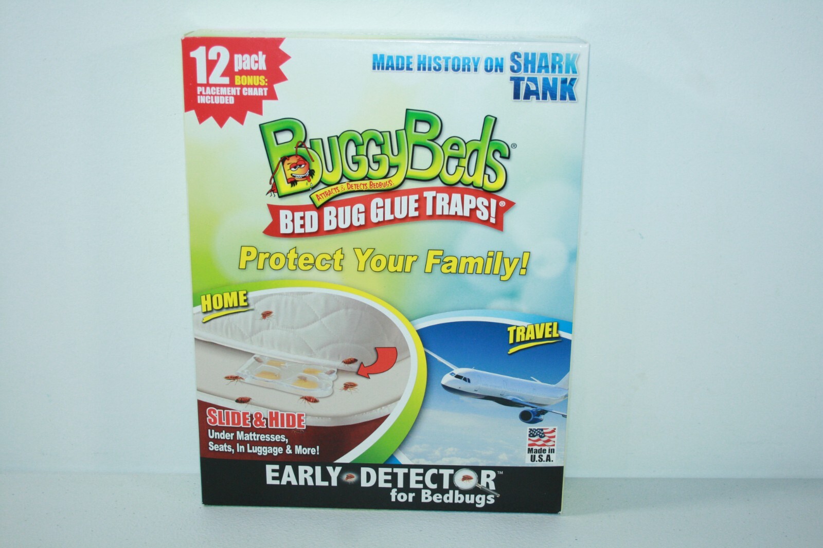 Buggy Beds Early Detection For Bed Bugs 12 Pack Bed Bug Glue Traps