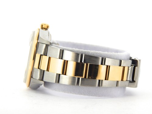 Rolex Date 15203 Mens Steel 18K Yellow Gold Watch Oyster Band Slate Arabic Dial - Picture 6 of 6