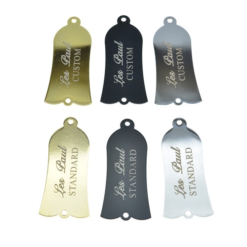 2-Hole Iron Guitar Truss Rod Cover w/ STANDARD/CUSTOM Print for Gibson LP/SG - Picture 47 of 47