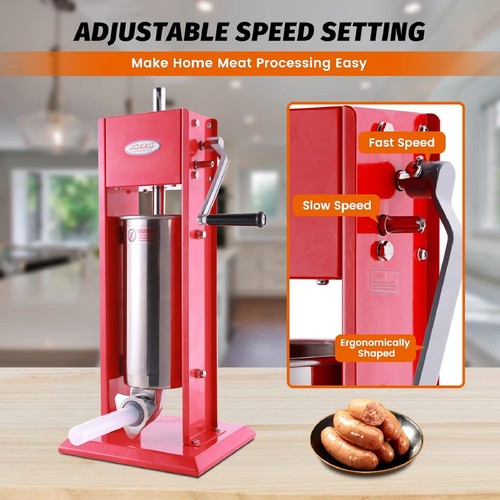 Hakka Sausage Stuffer Manual Meat Filler Food Processor Stainless Steel - Picture 2 of 19