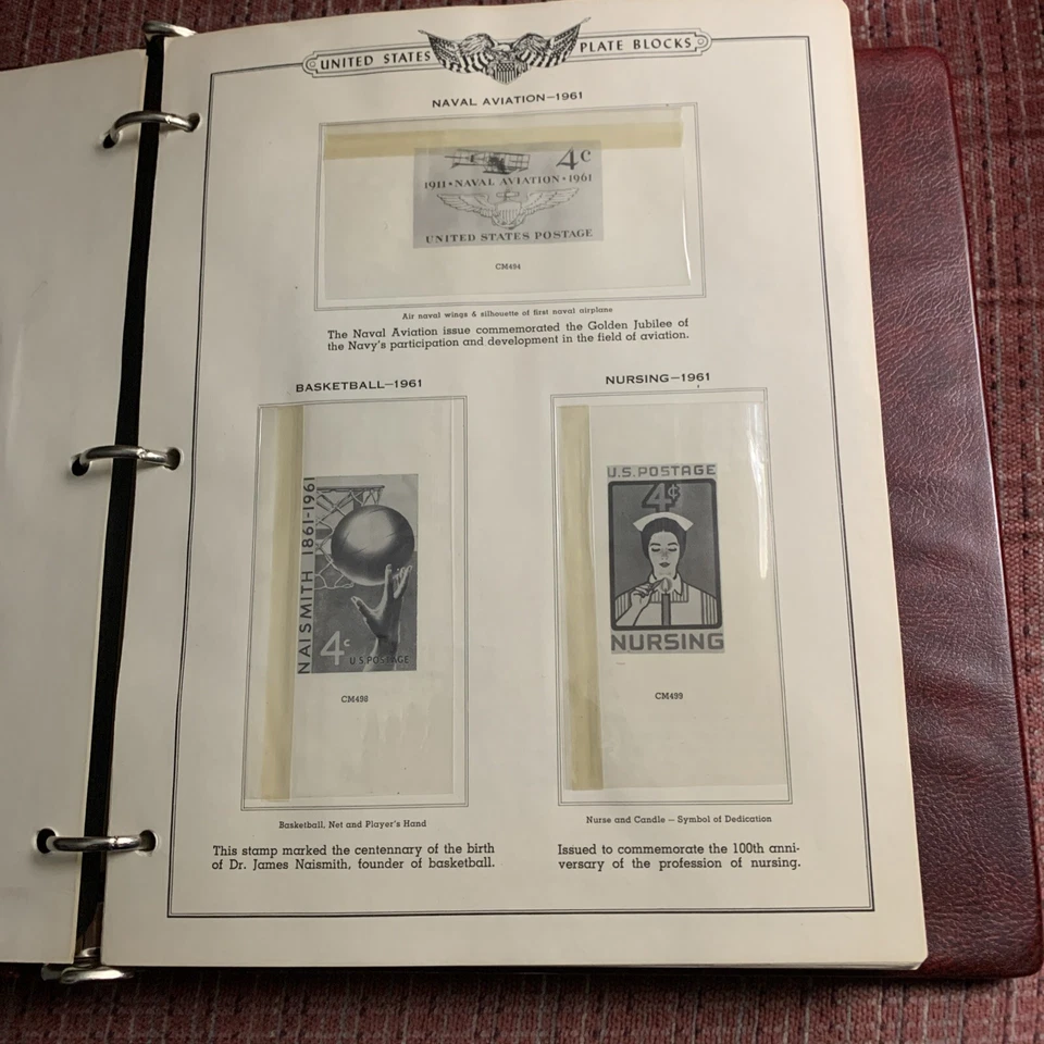 Блоки пластин США 1961-71 переплет том IV со страницами минкуса с креплениями марок б/у - Изображение 4 из 4