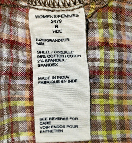 Vintage WOOLRICH Kurzarm Seersucker Karo Hemd Oberteil Baumwolle Damen Knopf M - Bild 10 von 13