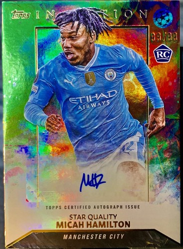 2023-24 Topps Inception UEFA Gold/Green foil autograph 99/99 Micah Hamilton RC - Picture 1 of 2