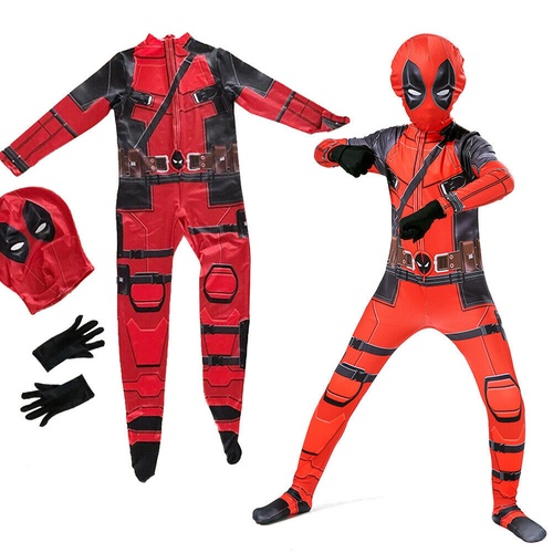 Halloween Costume Kids Deadpool 3 Wolverine Cosplay Fancy Dress World Book Day - Picture 5 of 16