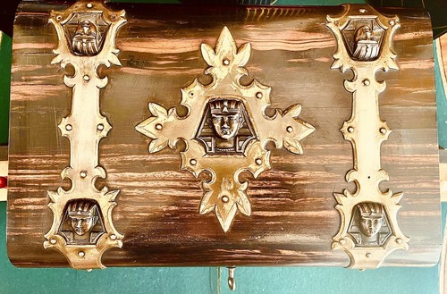 Games Compendium Egyptian Revival Coromandel. 1880. Chess Backgammon Dominos Etc - Picture 9 of 12