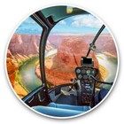 2 x Vinyl Stickers 20cm  - Helicopter Flight Colorado River Arizona  #45315