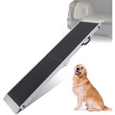Rampa Auto per Cani in Alluminio 183x38cm Antiscivolo Capacità 180kg Auto SUV Gardhom