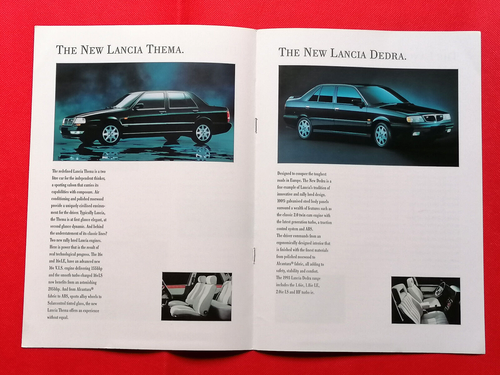 Folleto de ventas Lancia Range 1992 - Delta HF Integrale, Dedra Turbo ie, tema - Imagen 3 de 5