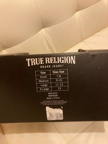 True Religion Mokassins Herren grau Hausschuhe NEU Größe SMALL 13 XL Fell gefüttert - Bild 2 von 6