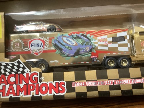 Racing Champions Gold Series 1998 NASCAR #74 Randy Lajoie 1:64 Transporter w/Car - Picture 17 of 17