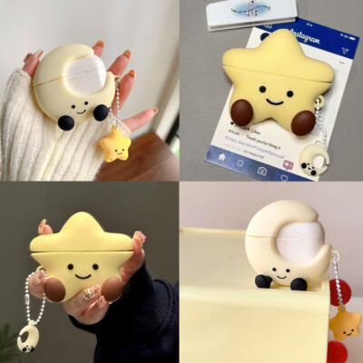 Cute Moon Star Cartoon Case For New Apple Airpods Gen Pro Shockproof  Cover
