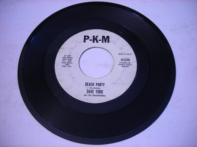 Dave York Beach Party / I Wanna Go Surfin'  1962 45rpm VG+