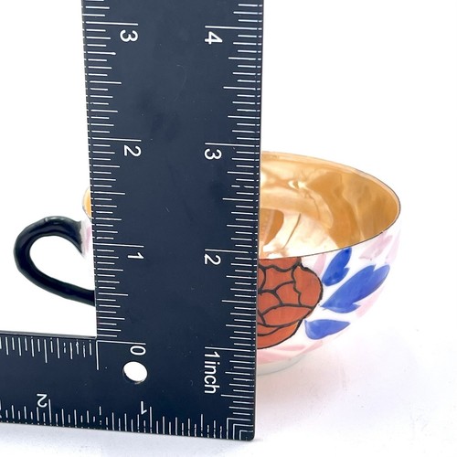Gold Castle Glanzwaren handbemalt Blumenmuster Art Deco Teetasse Snackteller Blumenmuster - Bild 16 von 16