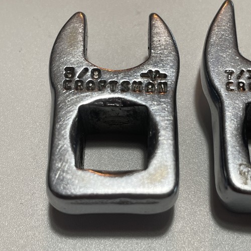 Craftsman USA 3/8" Drive 3/8", 7/16", 1/2",Crowfoot Open -V- Series NO PN VTG - Foto 2 di 16
