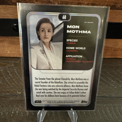 2023 Topps Star Wars Mon Mothma púrpura #'ed 87/99 #68 - Imagen 2 de 2
