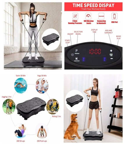 Digital Ultra Slim Vibration Plate Exercise Machine LCD Screen with Bluetooth - Picture 4 of 9