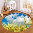 3D Rice Fields Sky Clouds NA7054 Game Rug Mat Elegant Photo Carpet Mat Fay