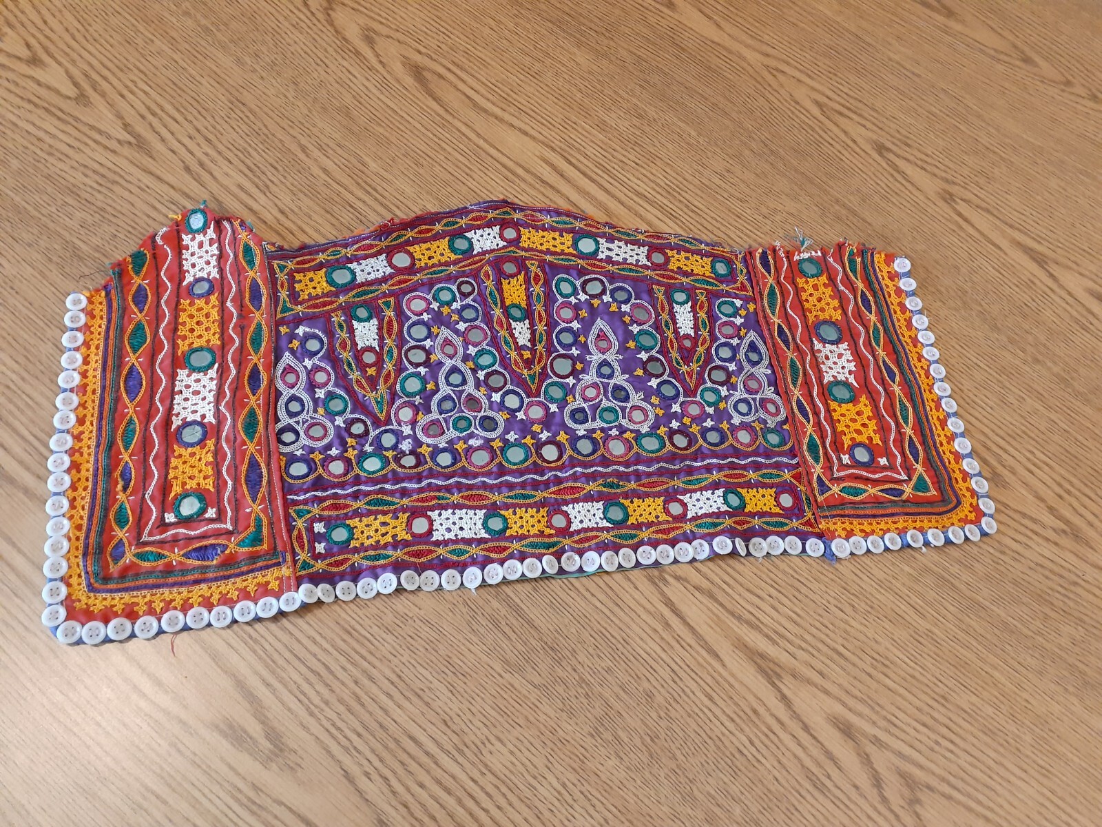 Patchwork Quilt Embroidered Handmade Panel Mirror… - image 16