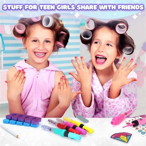 7-8-9-10-11-12-Year-Old Girls Gifts: Kids Nail Polish Set for Girls Birthday - Picture 4 of 6
