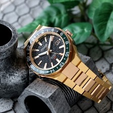 Citizen Series 8 NB6033-51E GMT Gold Tone Black Analog Automatic Men Dress Watch