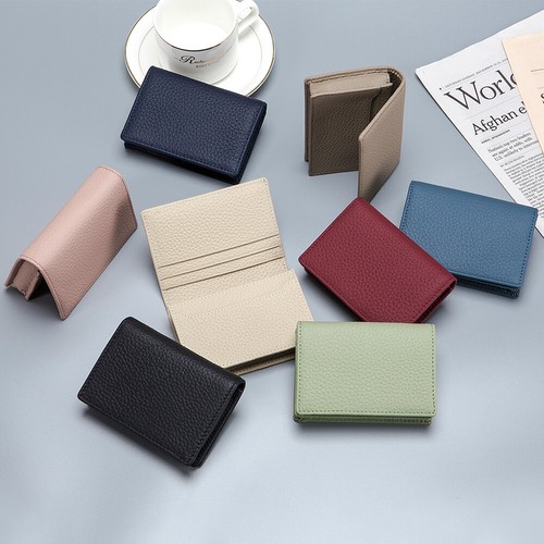 Womens Genuine Leather Credit Card ID Business Card Holder Wallet Front Pocket - Picture 6 of 38