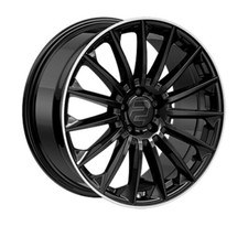 2x 2DRV by Wheelworld  WH39 8,0x18 ET40 Schwarz glanz lackiert m. hochglanzpol. 