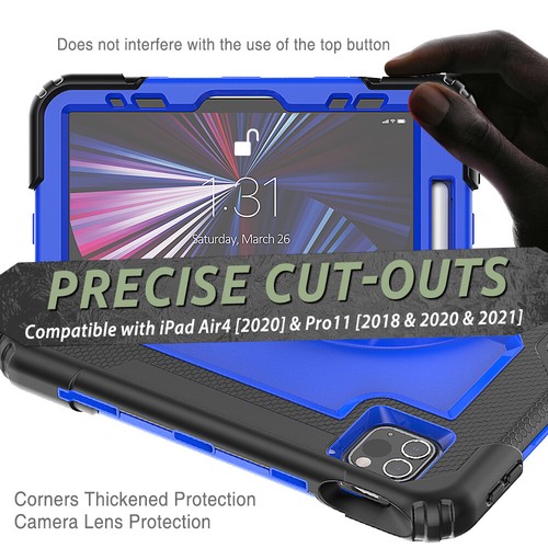 FR iPad Pro 11 2021 Heavy Rugged Case mit Display Cover Crossbody Schultergurt - Bild 89 von 90