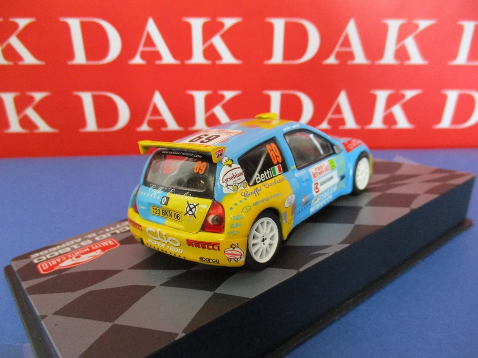 Die cast 1/43 Modellino Auto Renault Clio S1600 Rally Monte Carlo 2007 L. Betti - Immagine 3 di 4