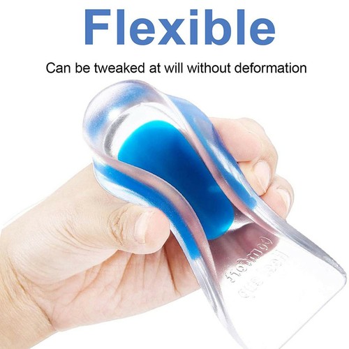 2 Pair Gel Foot Cups Heel Support Spur Insoles Pad Pain Relief Cushion Men&Women - Picture 3 of 8