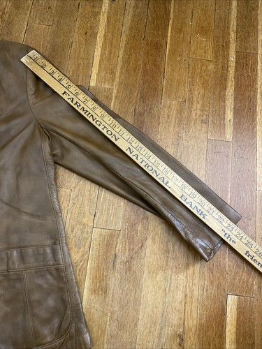 Scully Women's Brown Leather Blazer Jacket Size 18 Lady Scully 2 Button Front - Picture 11 of 15