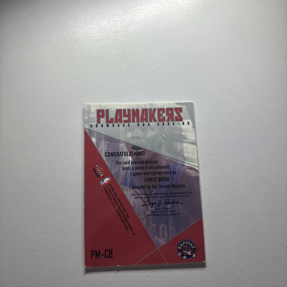 2004-05 Fleer Showcase Playmakers Jerseys 300 #CB Chris Bosh 139/300 - Image 2 of 2