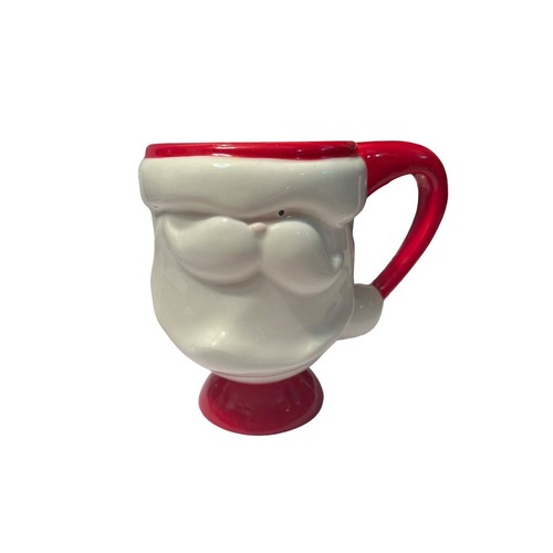 Department 56 zwinkernder Weihnachtsmann Becher Podest Fuß Tasse Sammlerstück NEU - Bild 1 von 5