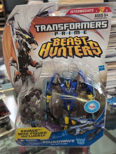 2012 Transformers Prime Beast Hunters Soundwave Decepticon Figure MOC w/Ravage - Picture 1 of 2