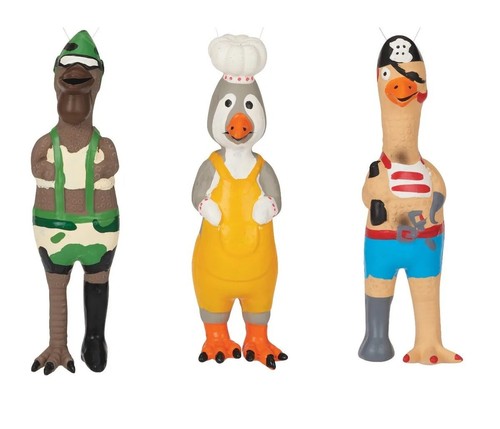 Gummi Hühner für Hunde niedliche Figur spielen Spielzeug, das quawk 9" Latex verrückt Spaß - Bild 1 von 48