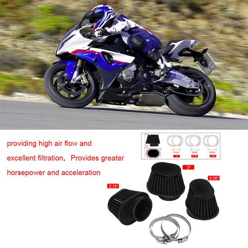 For Honda Shadow Spirit 750 VT750C2 - 2x 51mm Black Air Filter Pods - Picture 3 of 12