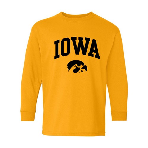 Iowa Hawkeyes Arch Logo University College Sports Team Youth Long Sleeve T Shirt - Bild 2 von 20