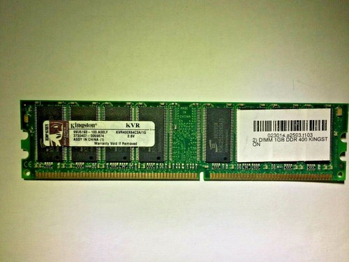 KINGSTON 1 GB DDR CL-3 PC3200 400 MHZ - KVR400X64C3A/1G - Foto 1 di 2