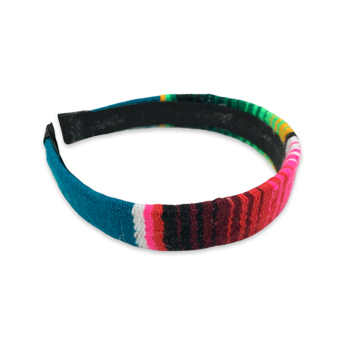Mexican Serape Sarape Headband - Vibrant Multicolors, Handmade - Picture 9 of 18