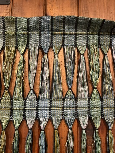 Vintage Hand Woven Yarn Silk Wall Hanging Original Artist Crane Day Read Bio - Picture 3 of 18