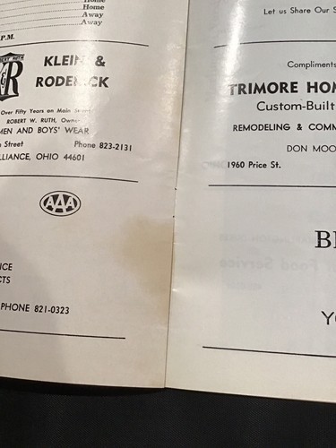 1966 Marlington vs Sandy Valley High School Football Program - Picture 5 of 12