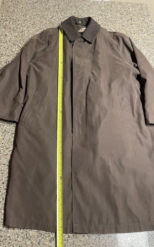 Ralph Lauren Brown Microfiber Water Repellent Wool Lined Trench Coat 42S *READ* - Picture 10 of 11