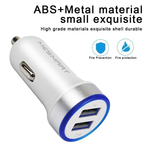 2 Pack USB Car Phone Charger For Apple iPhone Samsung Galaxy Google LG Motorola - Picture 16 of 25