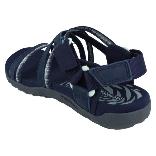 Ladies Merrell 'Terran 3 Cush Lattice' Strappy Leather Hook & Loop Sandals - Picture 8 of 18