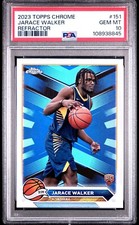 2023 TOPPS CHROME JARACE WALKER ROOKIE REFRACTOR SP PACERS #151 RC PSA 10 POP 1