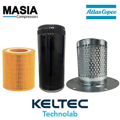 GA-15 Atlas Copco Filter Kit: 1613-8720-00, 1613-6105-00, 1613-7502-00