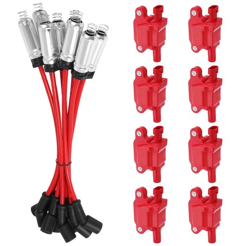 8 Ignition Coil + Spark Plug Wire For GMC Chevy Silverado 1500 5.3L 6.2L UF413 - Bild 8 von 8