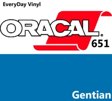 12"x5' - Gentian - Oracal 651-shiny Adhesive Vinyl - Craft Hobby & Sign Cutters