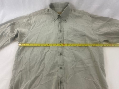 Camisa Paul Stuart Para Hombre Mangas Largas Medianas 100% Algodón Gris Hecha en Italia - Imagen 7 de 12