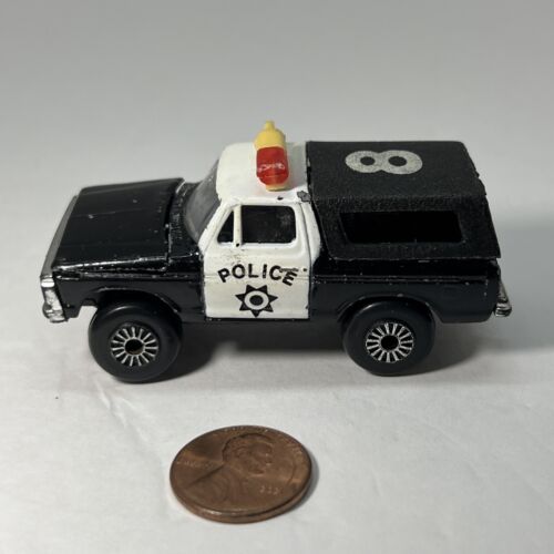 Zylmex Zee Toys Schrittmacher P369 Ford Bronco 4x4 Polizei SUV schwarz & weiß 1970 - Bild 3 von 7
