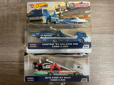 HOT WHEELS Car Culture Team Transport Ford GT Race & Galaxie 500